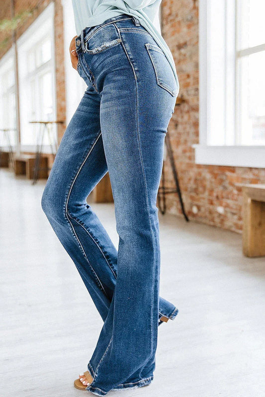 Women's Flared High Waist Jeans Denim