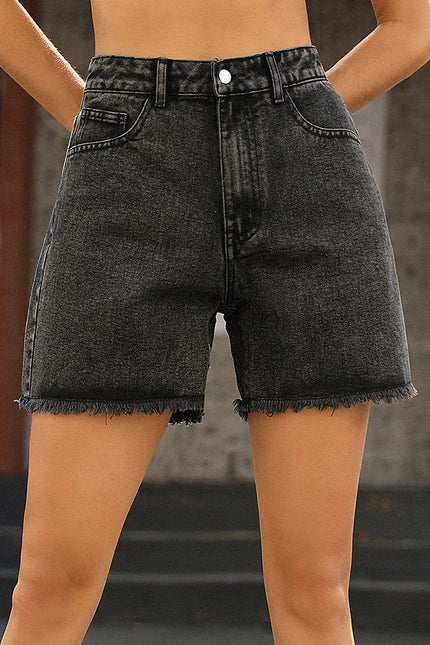 Women's French Denim Shorts Raw Hem