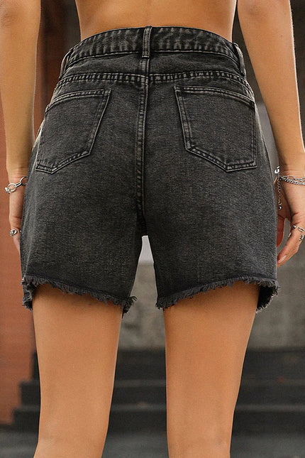 Women's French Denim Shorts Raw Hem
