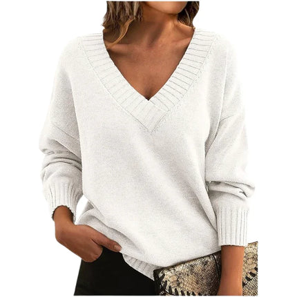 Women's V-Neck Sweater Chic Style