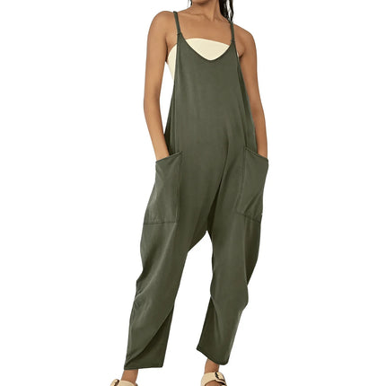 Women's Casual Jumpsuit Sleeveless with Pockets