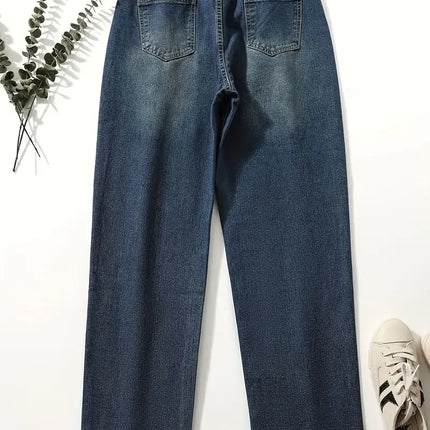 Women's Loose Fit High-Waisted Denim Jeans