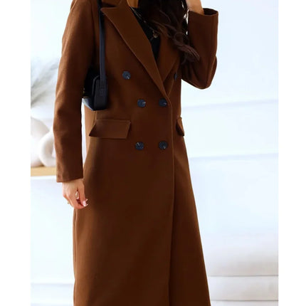 Women's Long Trenchcoat Elegant Fitted
