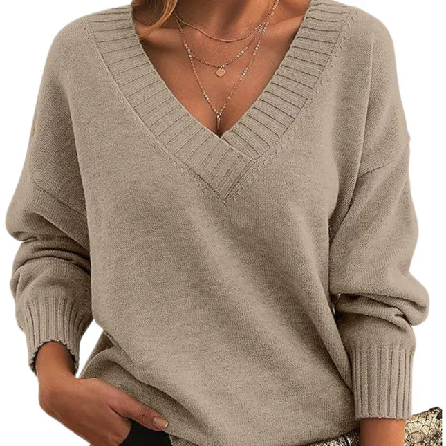 Women's V-Neck Sweater Chic Style