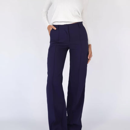 Women's Wide-Leg Trousers High-Waisted Tailored Fit Full Length
