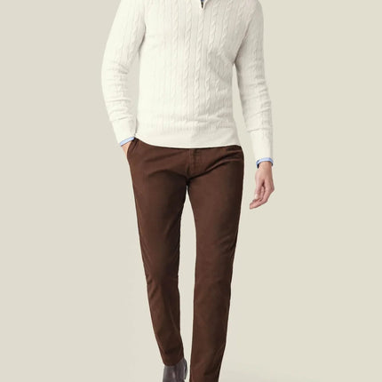 Men's Zipper Sweater Cable Knit