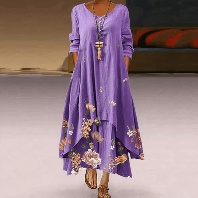 Women's Cotton Dress - Elegant, Sustainable, Breathable, All-Season Essential