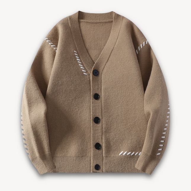 Men’s Oversized Cardigan Wool Blend Button-Up