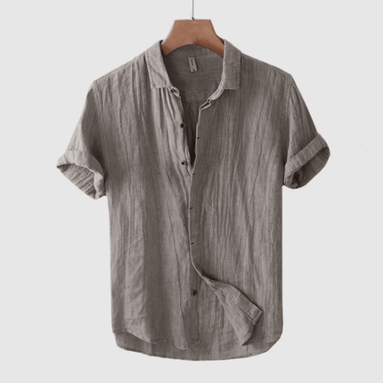 Men's Linen Shirt Lightweight Breathable Classic Style