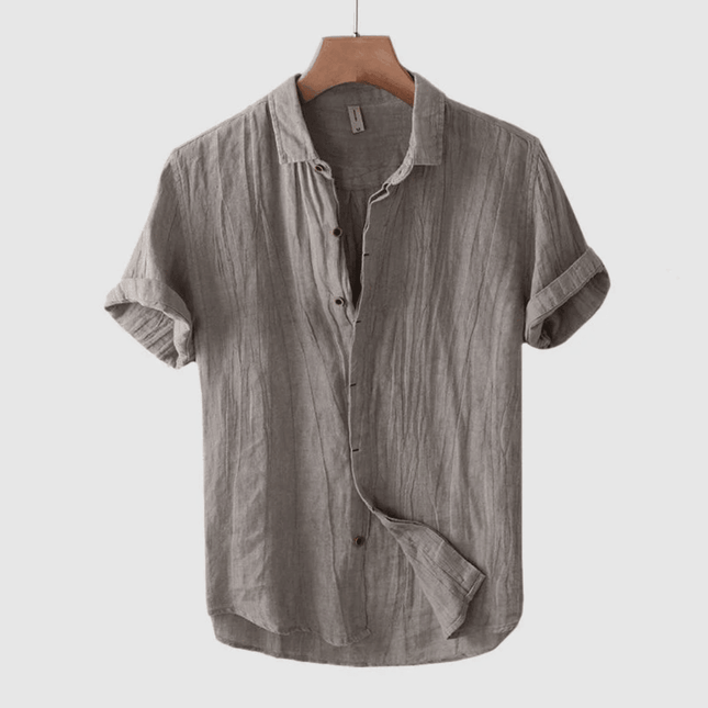 Men's Linen Shirt Lightweight Breathable Classic Style