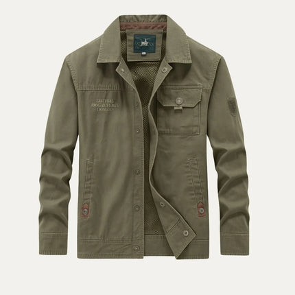 Men's Cargo Jacket Waterproof Multi-Pocket Design