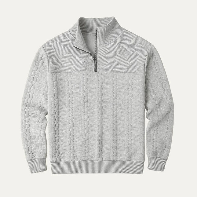 Men's Cable Knit Half Zip Jumper