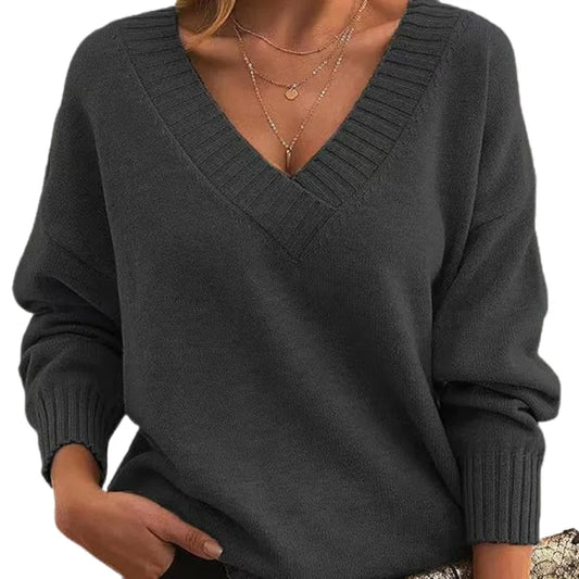 Women's V-Neck Sweater Chic Style