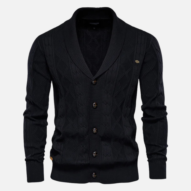 Women's Argyle Knit Cardigan
