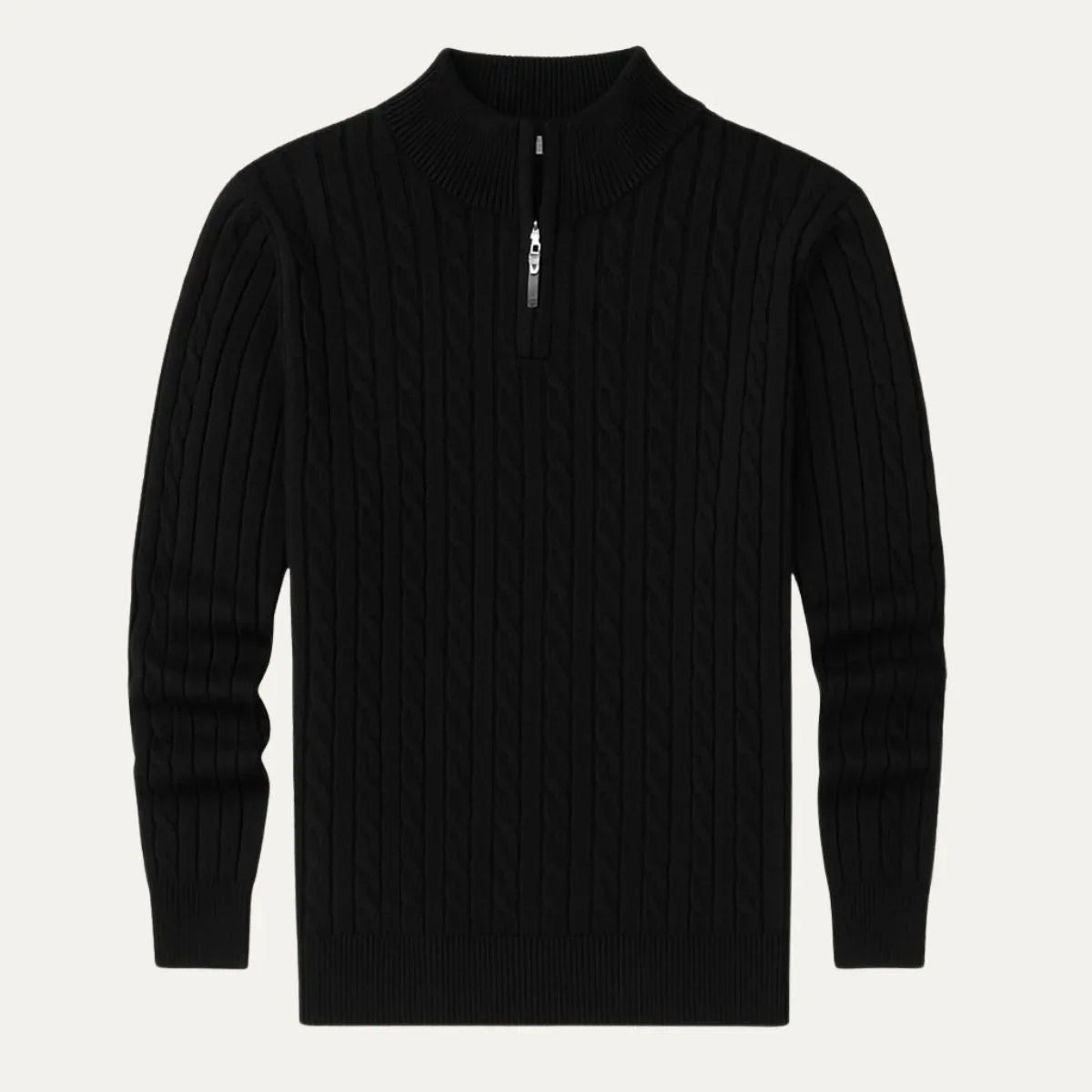 Men's Cable-Knit Quarter Zip Jumper