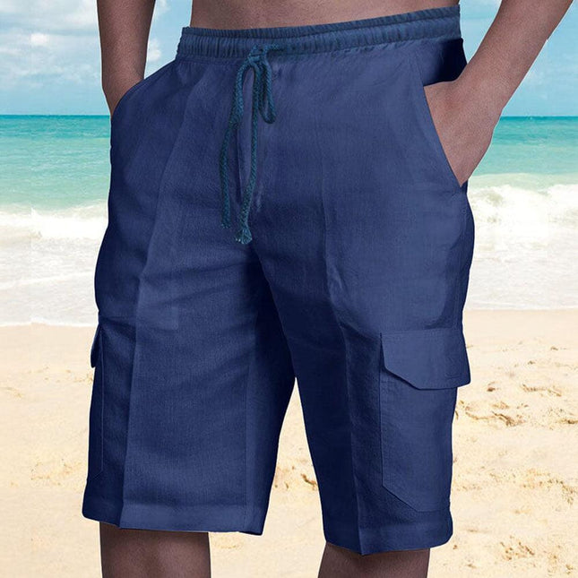 Men's Cargo Shorts Linen Summer Style