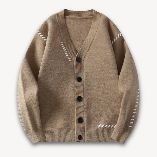 Men's Knitted Cardigan Sweater Wool Blend