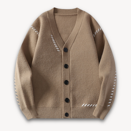 Men's Knitted Cardigan Sweater Wool Blend