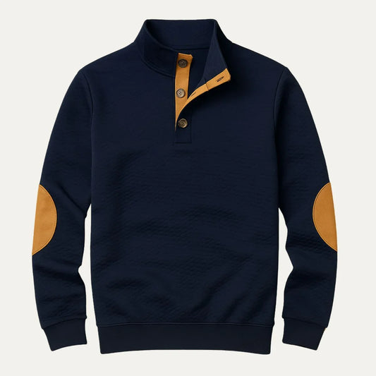 Men's Quarter Zip Jumper Cotton Blend
