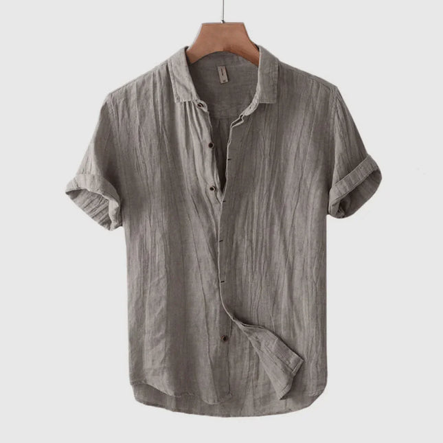 Men's Linen Shirt Classic Style Lightweight Breathable
