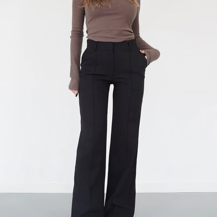 Women's Wide-Leg Trousers High-Waisted Tailored Fit Full Length