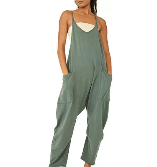 Women's Casual Jumpsuit Sleeveless with Pockets