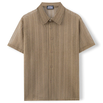 Men's Knitted Polo Shirt Summer Style