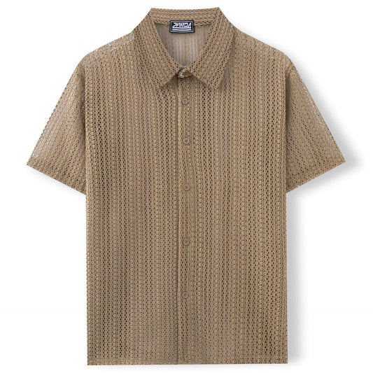Men's Knitted Polo Shirt Summer Style