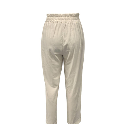 Women's Jogger Trousers Cotton - Breathable Relaxed Fit with Drawstring Waist and Cuffed Ankles