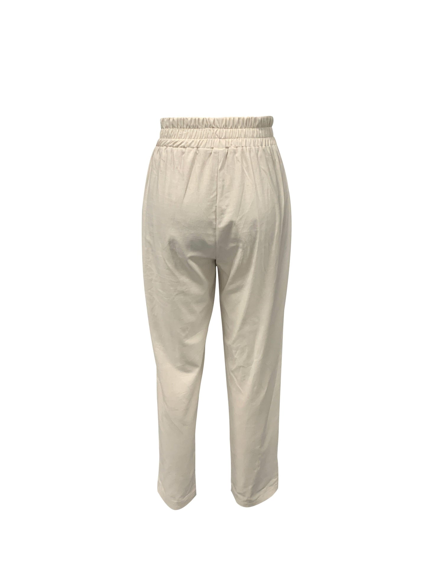 Women's Jogger Trousers Cotton - Breathable Relaxed Fit with Drawstring Waist and Cuffed Ankles