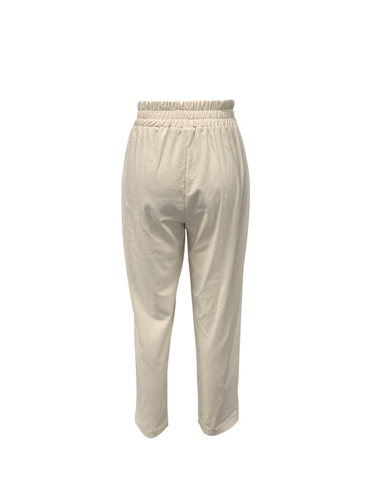 Women's Jogger Trousers Cotton - Breathable Relaxed Fit with Drawstring Waist and Cuffed Ankles