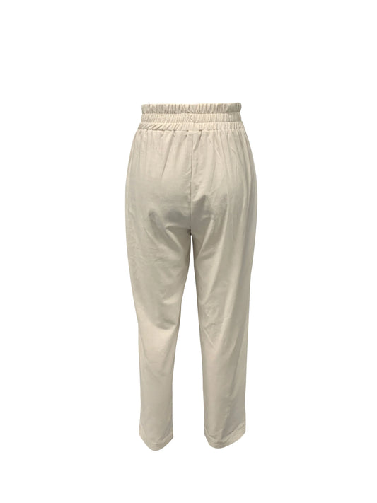 Women's Jogger Trousers Cotton - Breathable, Relaxed Fit, Drawstring Waist, Cuffed Ankles