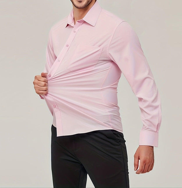 Men’s Long Sleeve Dress Shirt Cotton Breathable Modern Fit
