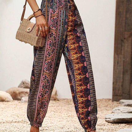Women's Harem Trousers Bohemian Elephant Print