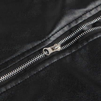 Men's Casual Motorcycle Jacket with Collar