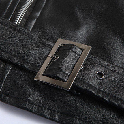 Men's Casual Motorcycle Jacket with Collar