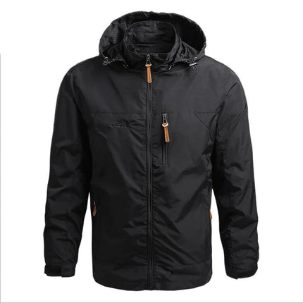 Men's Waterproof Hooded Windbreaker Jacket