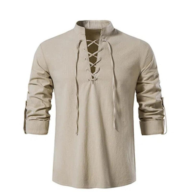 Men's Casual Shirt with Drawstring Detail