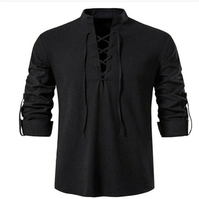 Men's Casual Shirt with Drawstring Detail