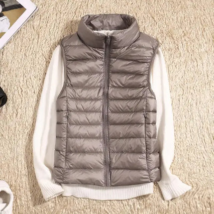 Women's Sleeveless Puffer Vest - Ultra Light Down Layer