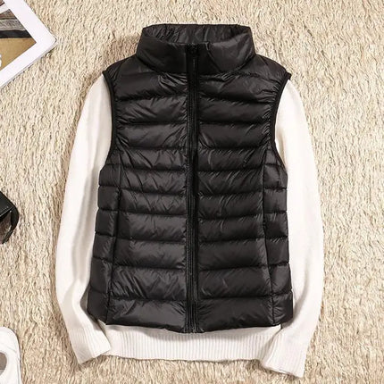Women's Sleeveless Puffer Vest - Ultra Light Down Layer
