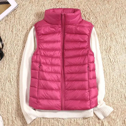 Women's Sleeveless Puffer Vest - Ultra Light Down Layer