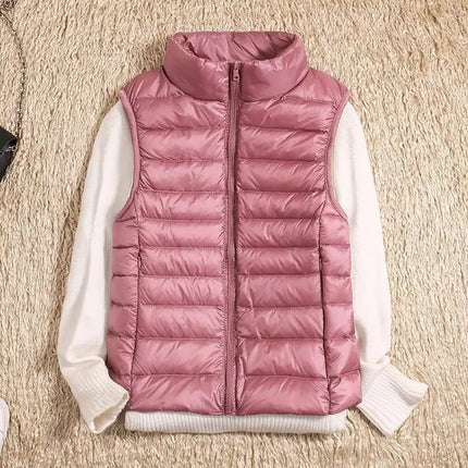 Women's Sleeveless Puffer Vest - Ultra Light Down Layer