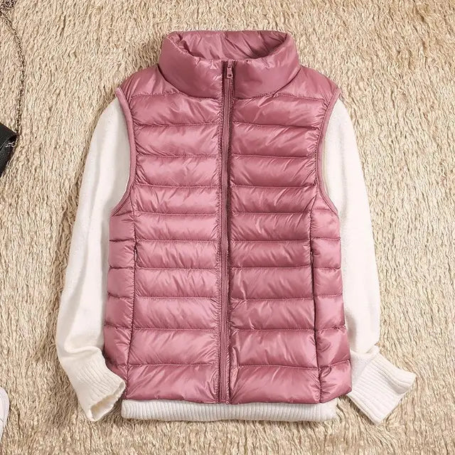 Women's Sleeveless Puffer Vest - Ultra Light Down Layer
