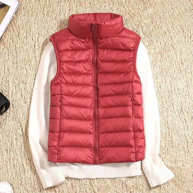 Women's Sleeveless Puffer Vest - Ultra Light Down Layer