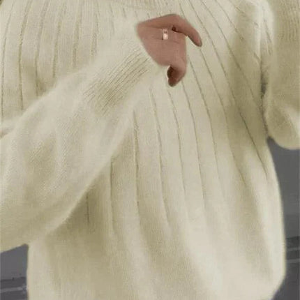 Women's Knitted Jumper Fluffy Cashmere Feel