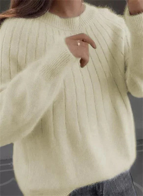 Women's Knitted Jumper Fluffy Cashmere Feel