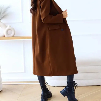 Women's Long Trenchcoat Elegant Fitted