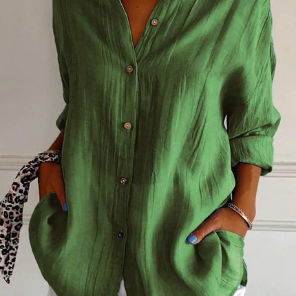 Women's Long Sleeve Button-Down Shirt Casual Style