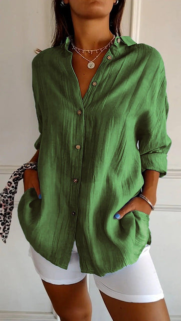 Women's Long Sleeve Button-Down Shirt Casual Style
